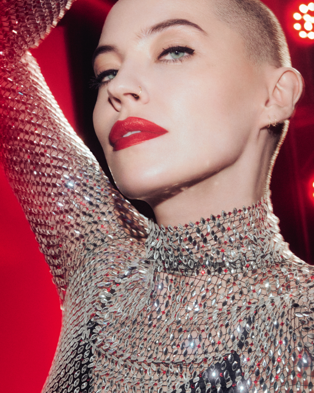 Red lipstick. Louis Vuitton. Makeup art