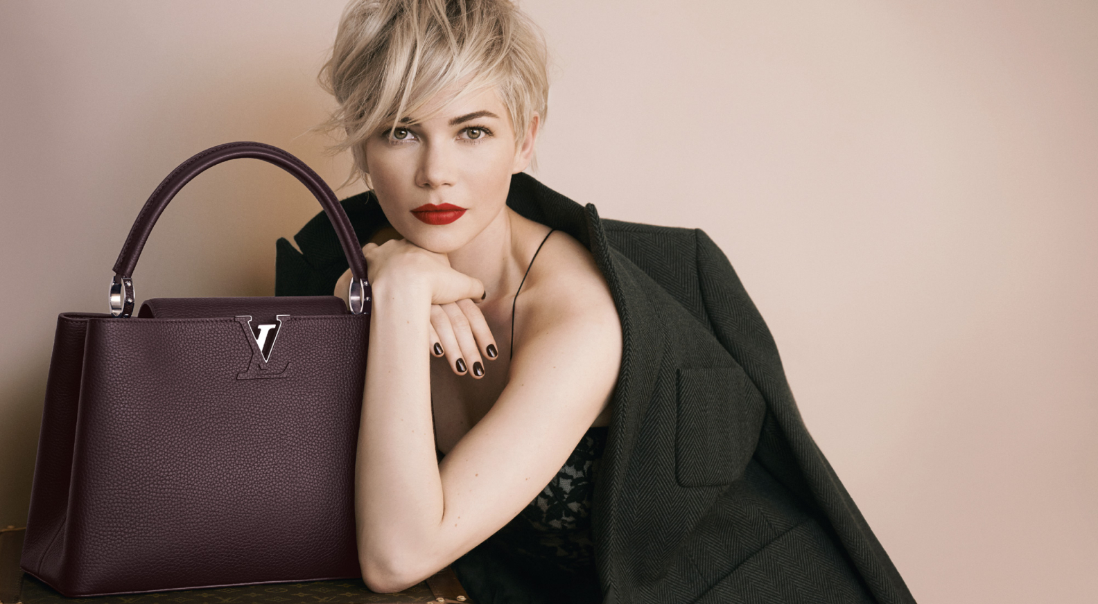 Michelle Williams's Louis Vuitton Campaign Hair and Bangs by Odile