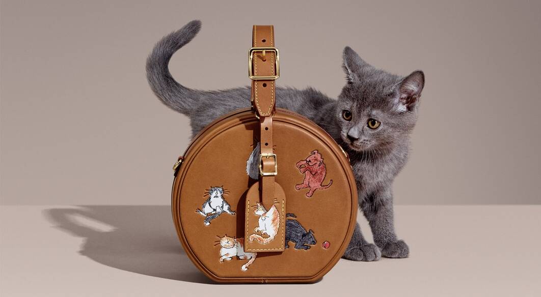 Catogram: Grace Coddington brings her cats to Louis Vuitton classics